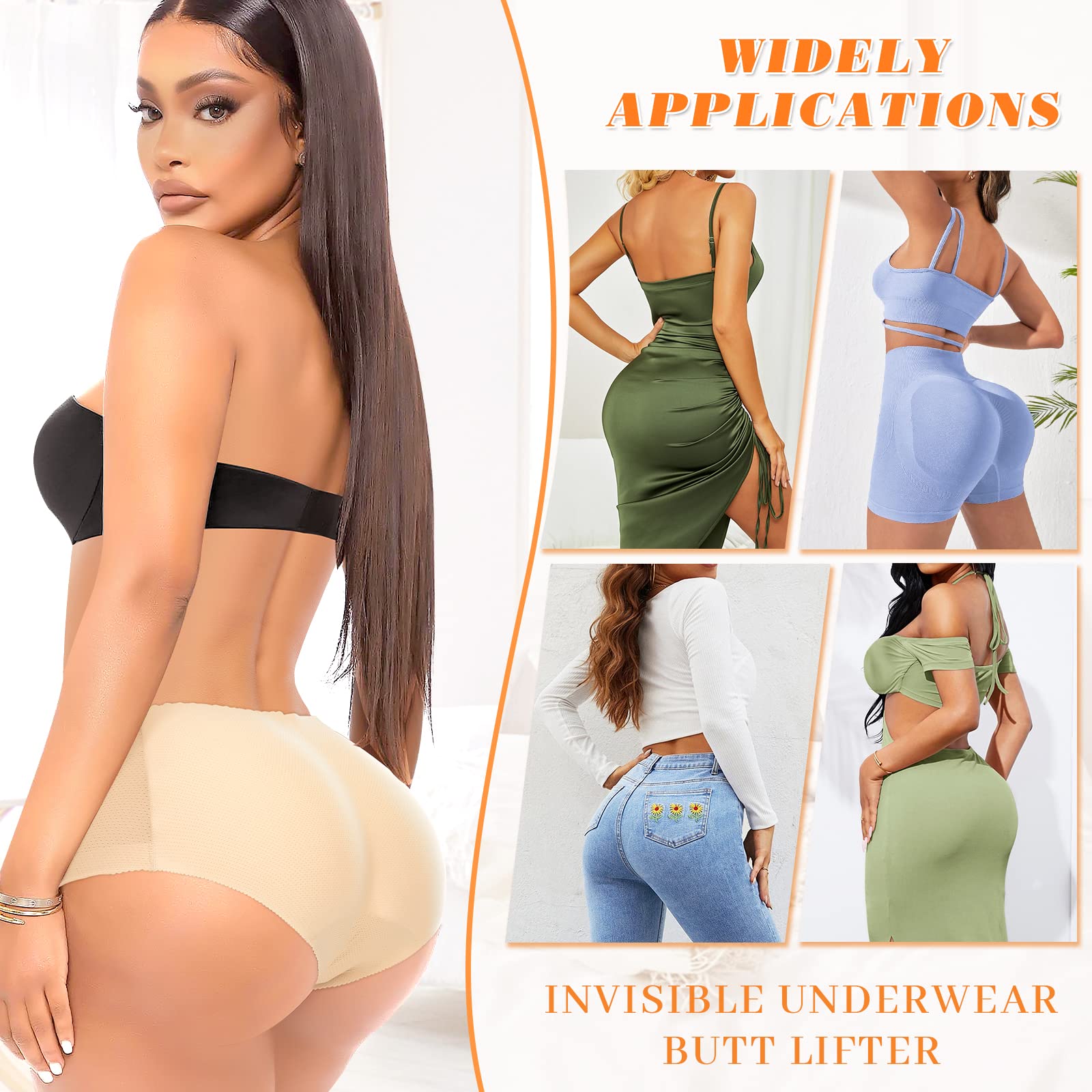 DERCA Butt Lifter Panties for Women - Seamless Padded Underwear with Booty Enhancer Pads | Hip Lifting Shapewear for Everyday Wear & Special Occasions