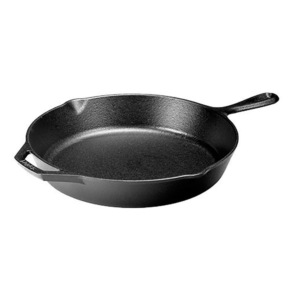 Lodge Logic Pre-Seasoned Cast Iron Skillet 12.31 Inch - Black - Perfect for Camping, Grilling & Home Cooking - Durable Kitchen Cookware for Stovetop, Oven & Outdoor Use