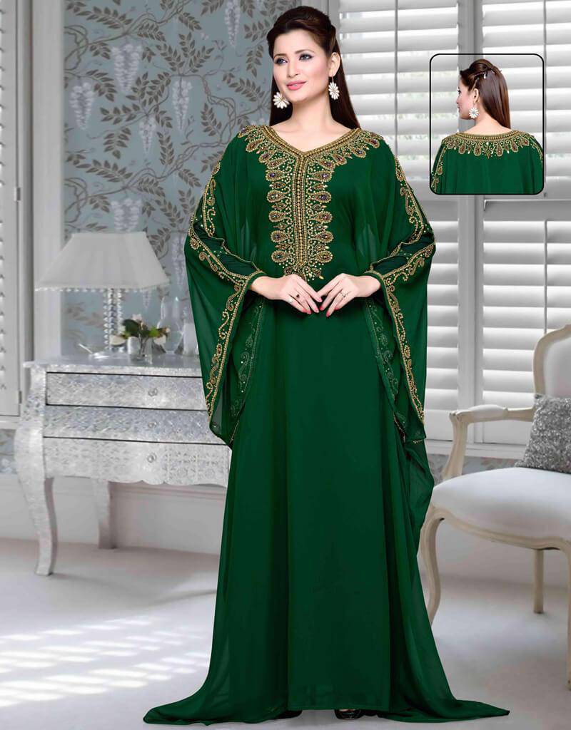 Bell Sleeve V Neck Kaftan Dress for Women - Flowy Boho Maxi Dress with Side Slits - Perfect for Beach, Vacation, and Summer Outfits