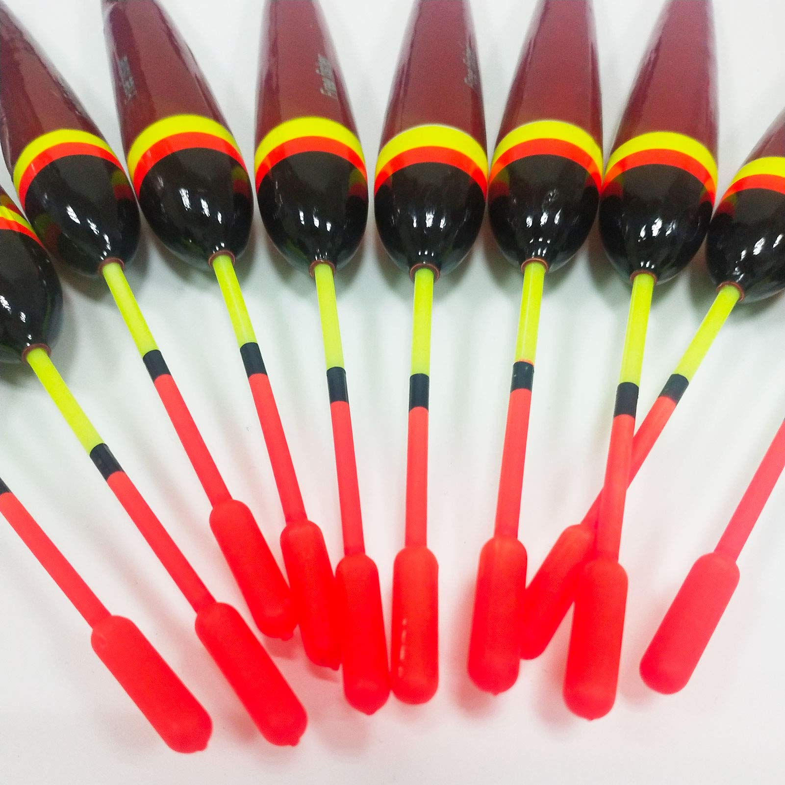 10pcs Balsa Wood Slip Floats for Fishing - Saltwater & Freshwater Bobbers for Crappie, Panfish, Bass & Trout | Ideal for Lake, River & Ice Fishing Adventures