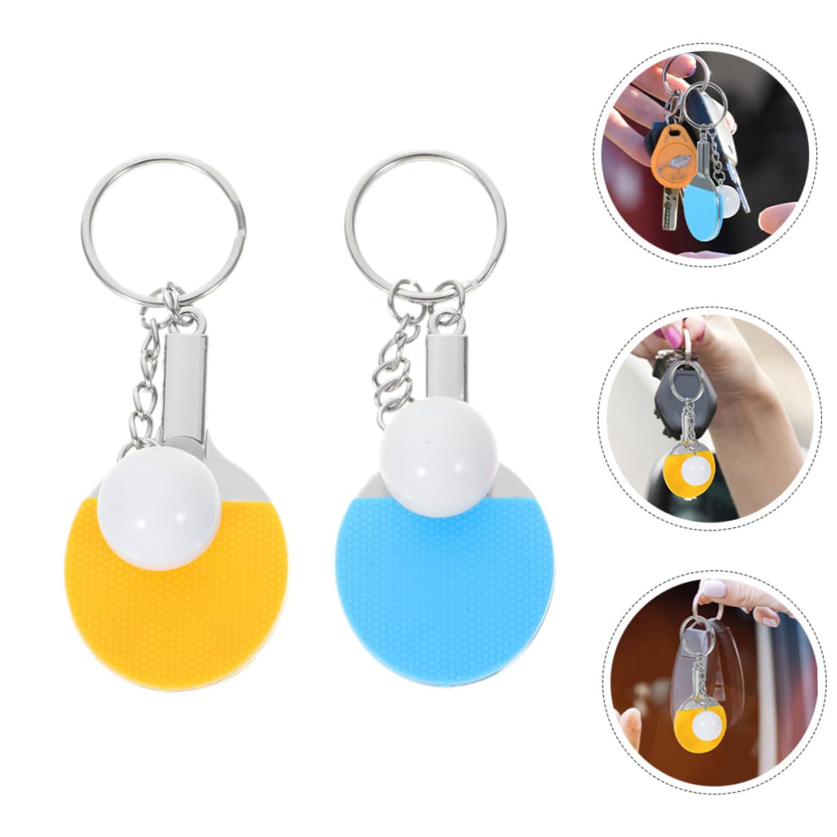 Premium Table Tennis Ball Keychains - Bulk Metal Sports Keyrings for Players & Fans | Perfect for Gifts, Team Events & Sports Enthusiasts