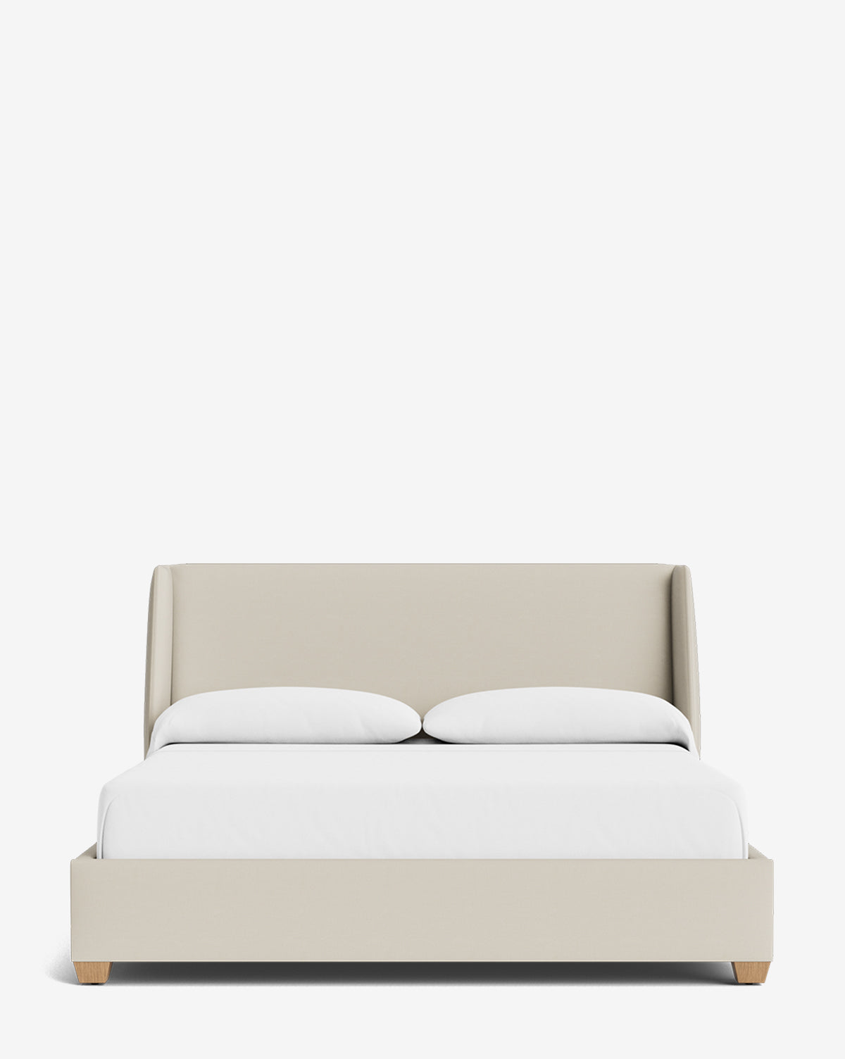 Walt Bed Low Headboard - Modern Minimalist Bed Frame for Small Spaces - Perfect for Apartments, Dorms & Guest Rooms
