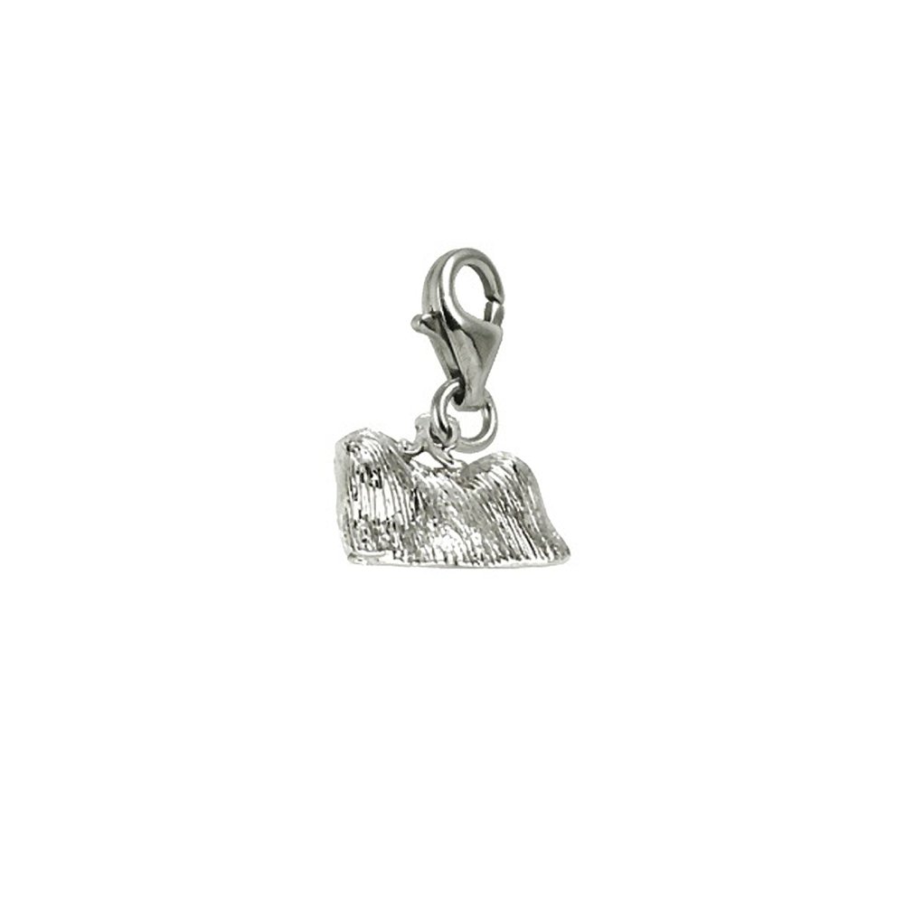 Pekingese Dog Charm with Lobster Claw Clasp - Cute Animal Pendant for Bracelets & Necklaces - Perfect for Pet Lovers, Jewelry Making, and Gift Giving