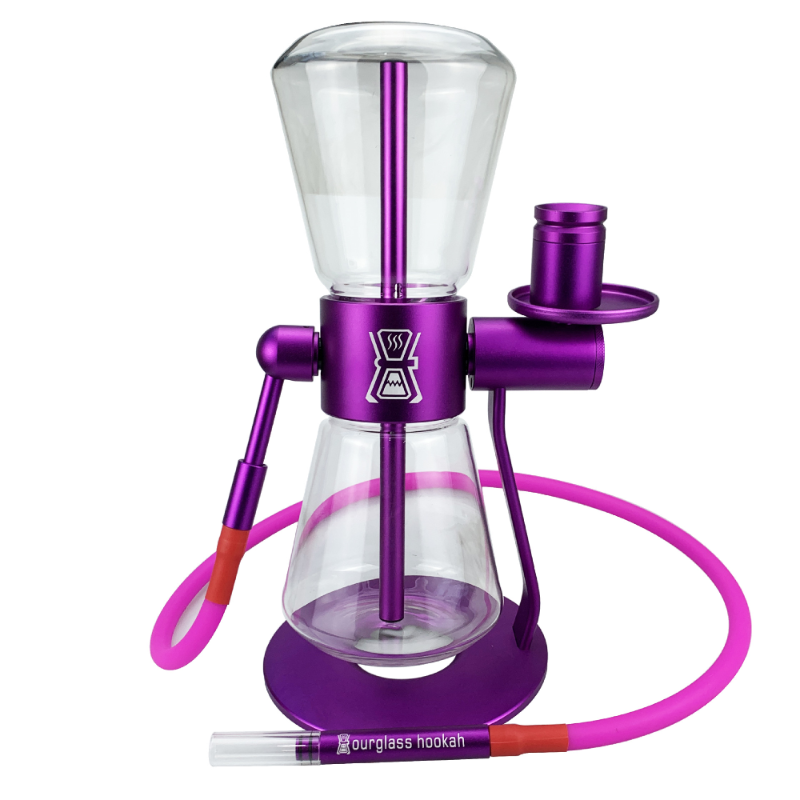 360° Rotating Gravity Bong - Sandglass Design Glass Water Pipe for Smooth Hookah Experience | Perfect for Home Parties, Relaxation & Social Gatherings