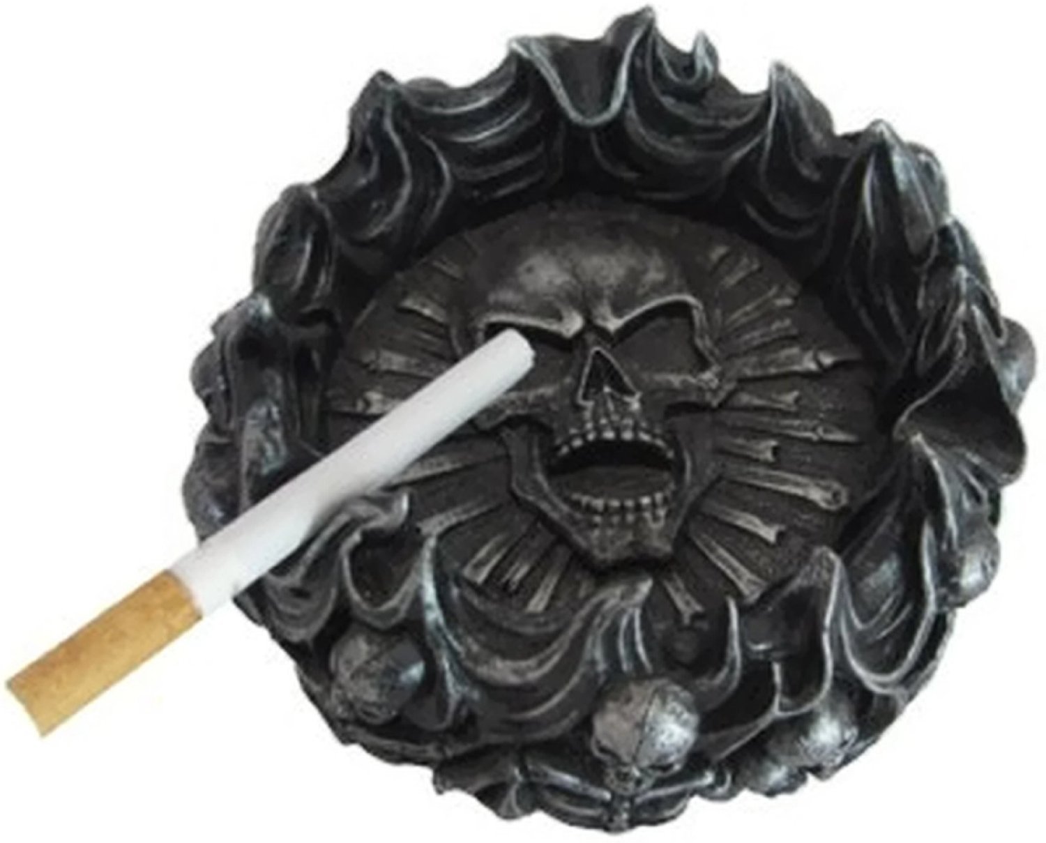 Spooky Halloween Ashtray - Gothic Home Decor & Medieval Gift for Fantasy Lovers | Mythical Sculpture for Smoking Accessories & Gothic Interior Design | Perfect for Halloween Parties, Gothic Weddings & Dark Fantasy Collections (Eternal Pyre)