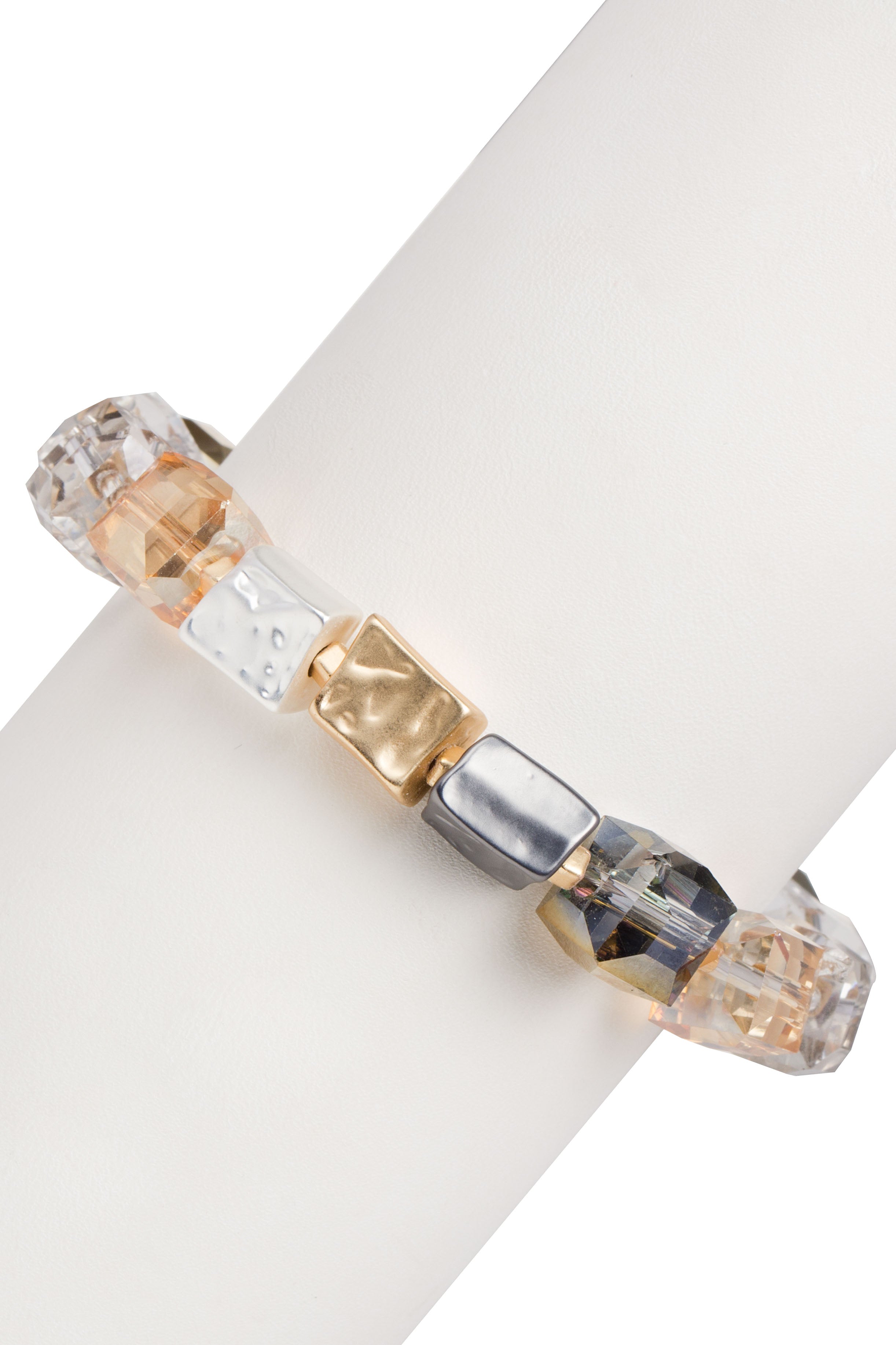 Faceted Bead & Stone Bracelet for Women - Elegant Handmade Gemstone Jewelry - Perfect for Boho Style, Gift Giving & Everyday Wear