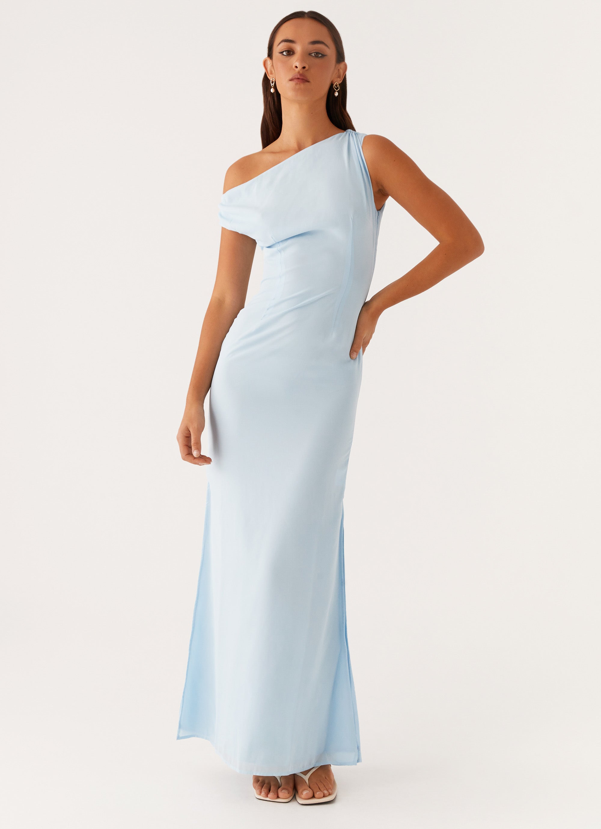 Elegant Blue Maxi Dress for Women - Perfect for Dinner Dates, Evening Parties & Special Occasions | Flowy & Comfortable Long Dress