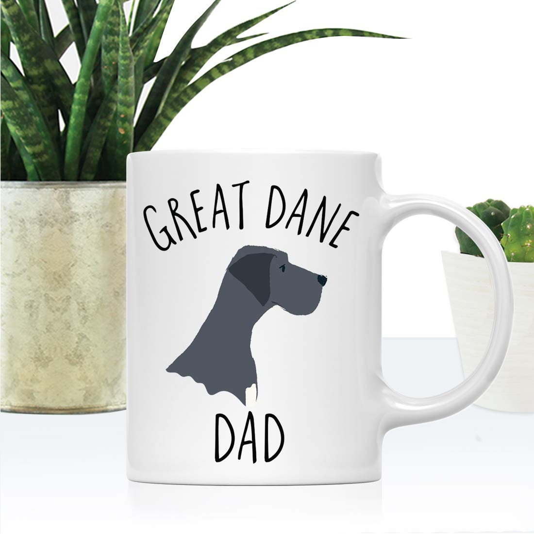 Funny Dog Coffee Mug - 11oz Great Dane Dog Dad Novelty Cup, 1-Pack - Perfect Gift for Dog Lovers, Birthday & Christmas - Ideal for Coffee, Tea & Office Use
