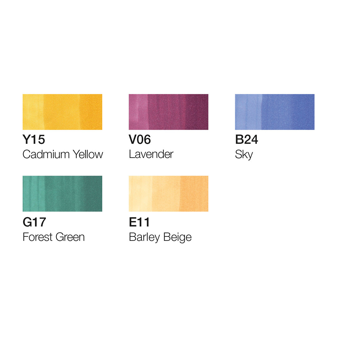 Copic Ciao 5+1 Marker Set - Professional Alcohol-Based Art Markers for Sketching, Illustration & Manga Drawing - Perfect for Artists, Designers & Craft Enthusiasts