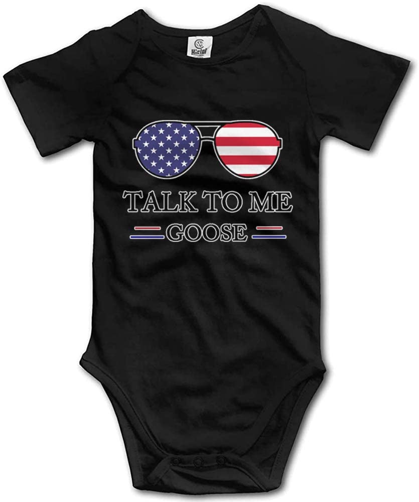 Funny Goose Print Organic Baby Bodysuit Romper - Black | Cute Newborn Outfit for Boys & Girls | Perfect for Playtime, Photo Shoots & Everyday Wear