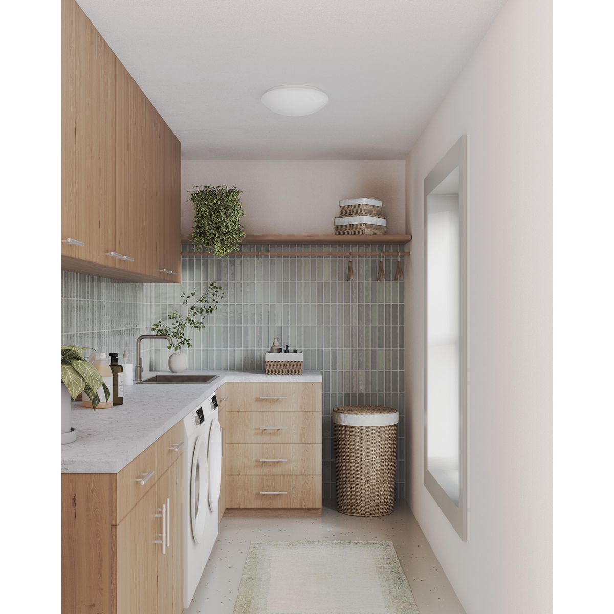 Cloud Collection 5 CCT Integrated LED 11.12 Inch Small Flush Mount Ceiling Light - Perfect for Bedroom, Kitchen, Hallway & Closet Lighting