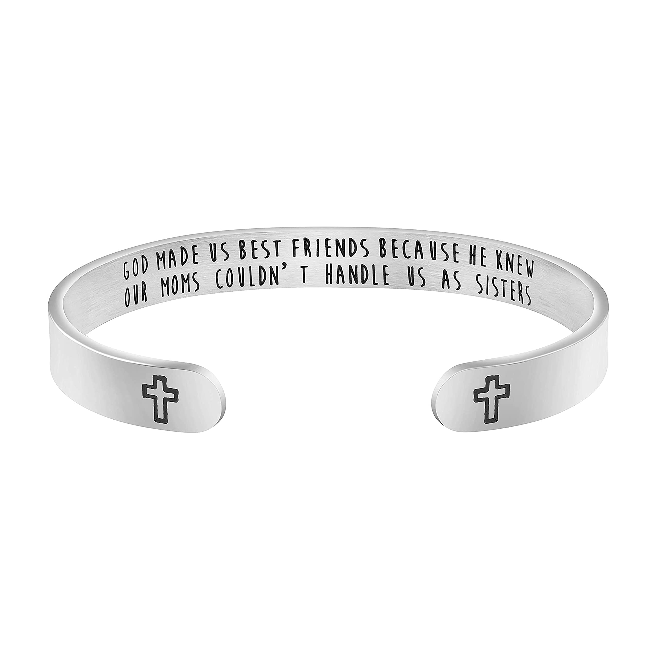 JoycuFF Inspirational Bracelets for Women - Engraved Message Cuff Bangle, Motivational Gift for Her - Perfect for Christmas, Birthday, Graduation & Everyday Encouragement