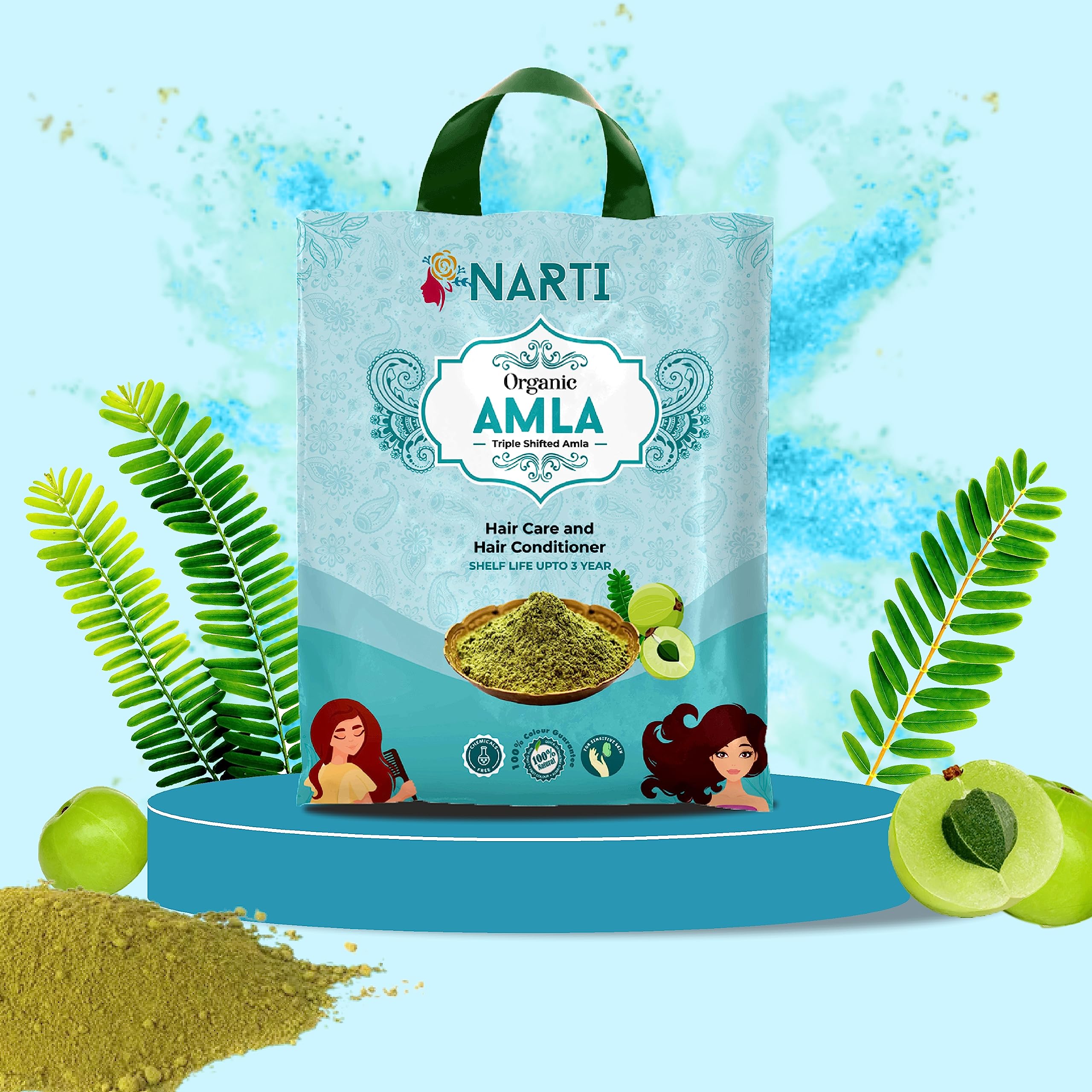 Organic Amla Powder for Hair Growth & Care - 500g | Pure Indian Gooseberry Powder for Stronger, Healthier Hair | Perfect for DIY Hair Masks & Natural Hair Treatments