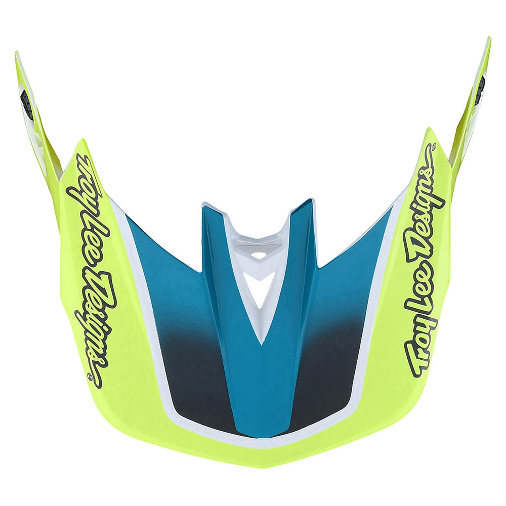 D4 Visor Qualifier Helmet Shield - White & Green for Motorcycle, Snowmobile & ATV Riding - UV Protection & Anti-Fog Lens
