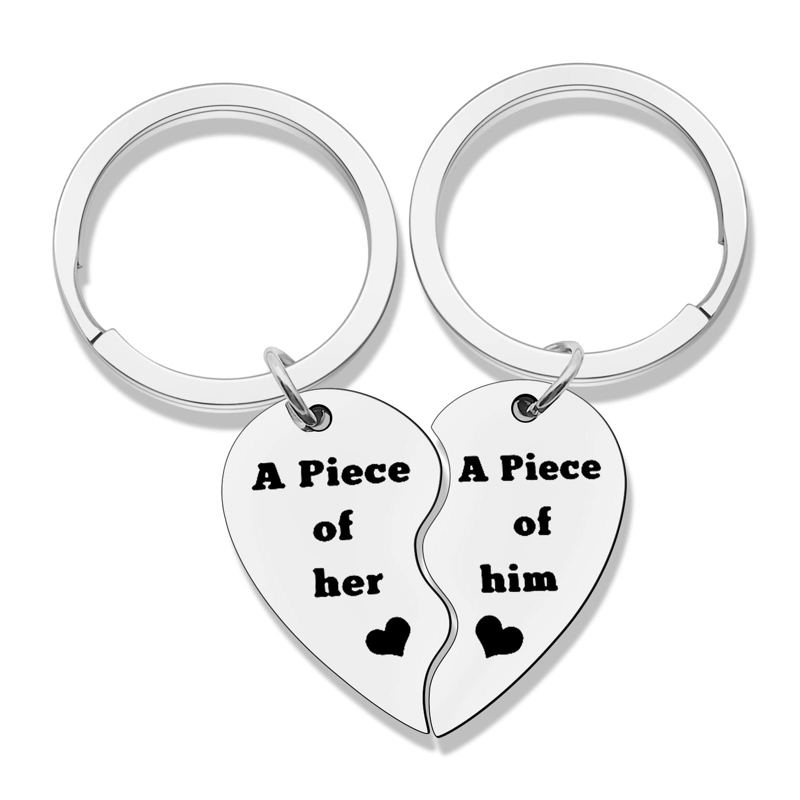 Romantic Couple Keychain Set - Personalized Gifts for Boyfriend, Girlfriend, Husband & Wife - Perfect for Anniversary, Birthday, Valentine's Day & Christmas - Ideal for Everyday Carry, Travel Souvenirs & Relationship Keepsakes