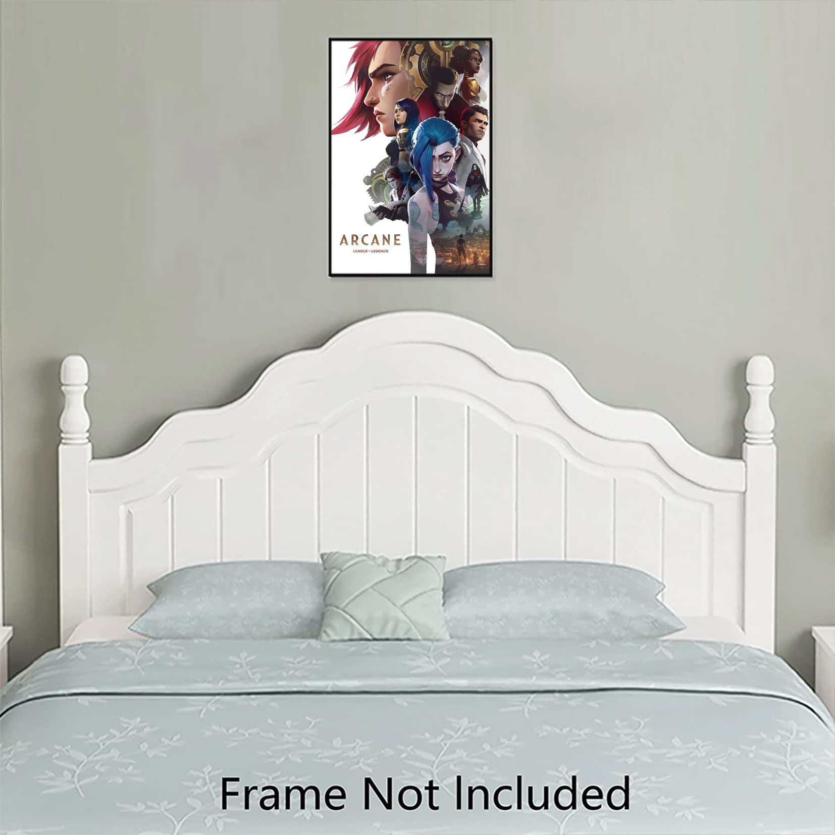 Arcane League of Legends Anime Movie Poster - 11x17 Inch (28x43cm) Matte Wall Art Print for Room Decor | Cool Gaming Poster for Bedroom, Office & Man Cave | Frameless Gift for Gamers & Anime Fans