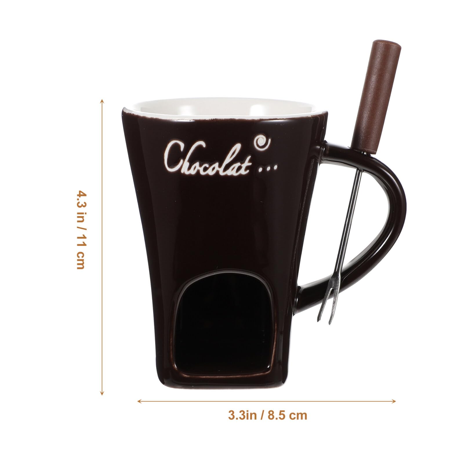 Premium Chocolate Fondue Pot Set - Ceramic Melting Pot for Chocolate, Butter & Cheese - Multi-Function Fondue Warmer Bowl for Stove & Home Use - Perfect for Parties, Desserts & Romantic Dinners