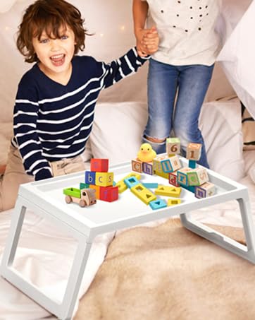 6-Piece Foldable Breakfast in Bed Tray Set with Handles - 26.8