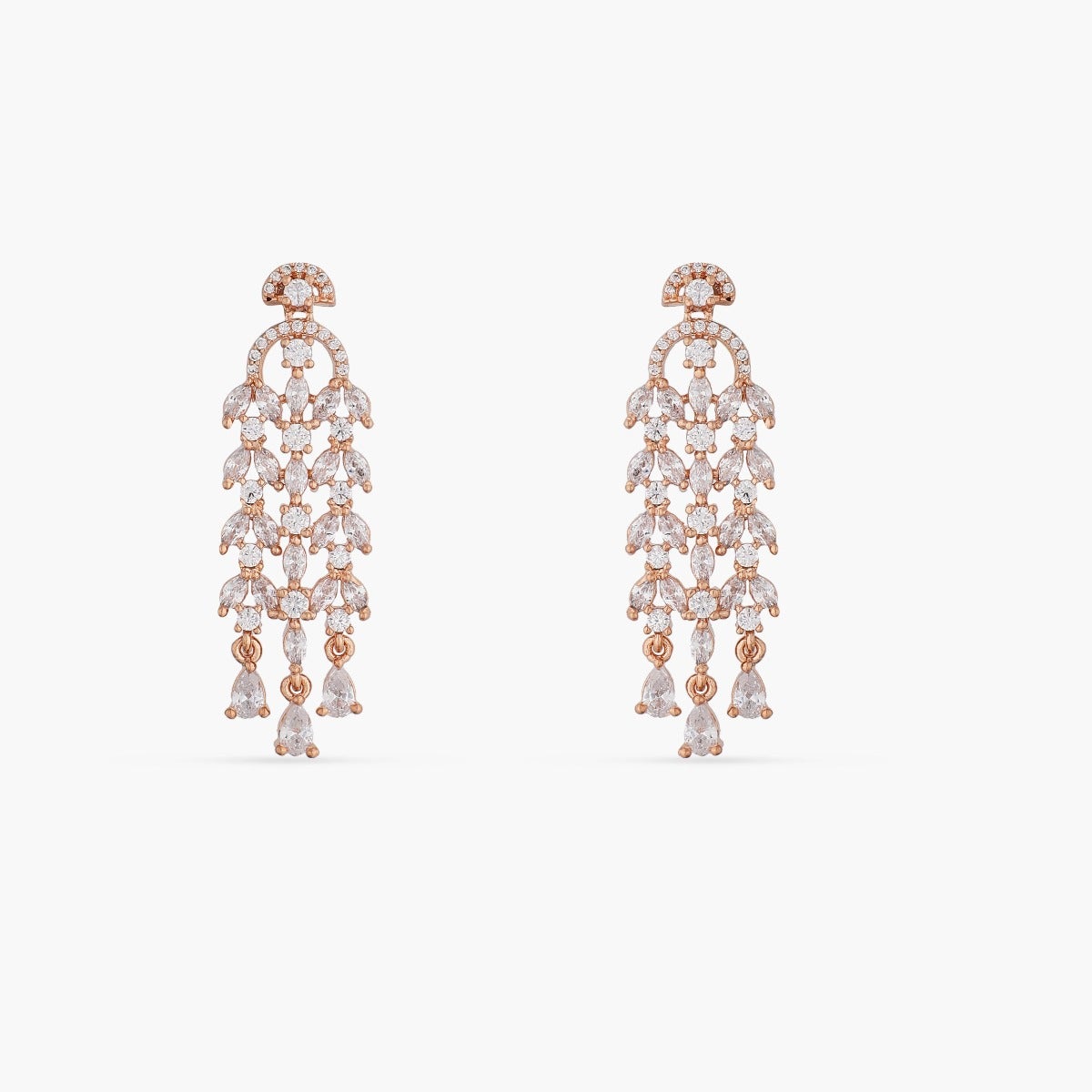 Eileen Chandelier CZ Earrings for Women - Sparkling Cubic Zirconia Drop Earrings - Perfect for Parties, Weddings & Evening Events