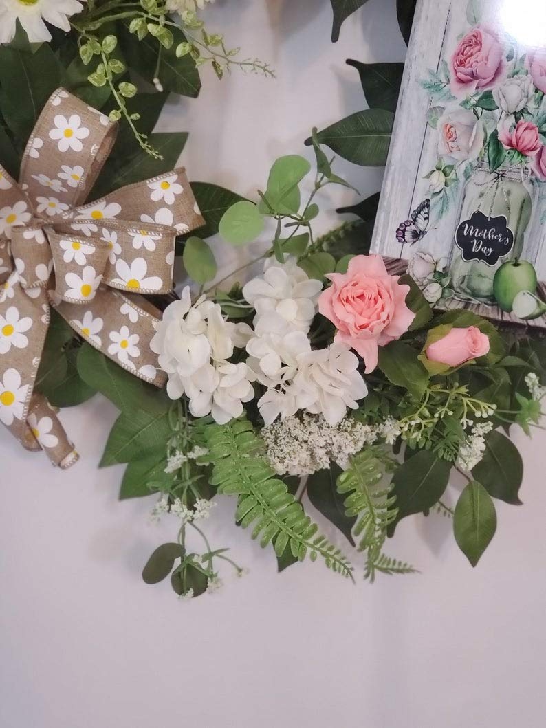 Easter Spring Wreath - Floral Decor for Front Door, Home & Party - Perfect for Easter, Spring Decorations & Holiday Celebrations