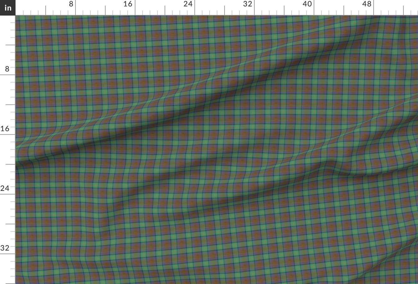 Tartan Scottish Highlands Plaid Autumn Green Printed Minky Fabric by The Yard - Soft & Durable for Sewing Baby Blankets, Quilt Backing, Plush Toys & DIY Crafts - Perfect for Nursery Decor & Gift Making