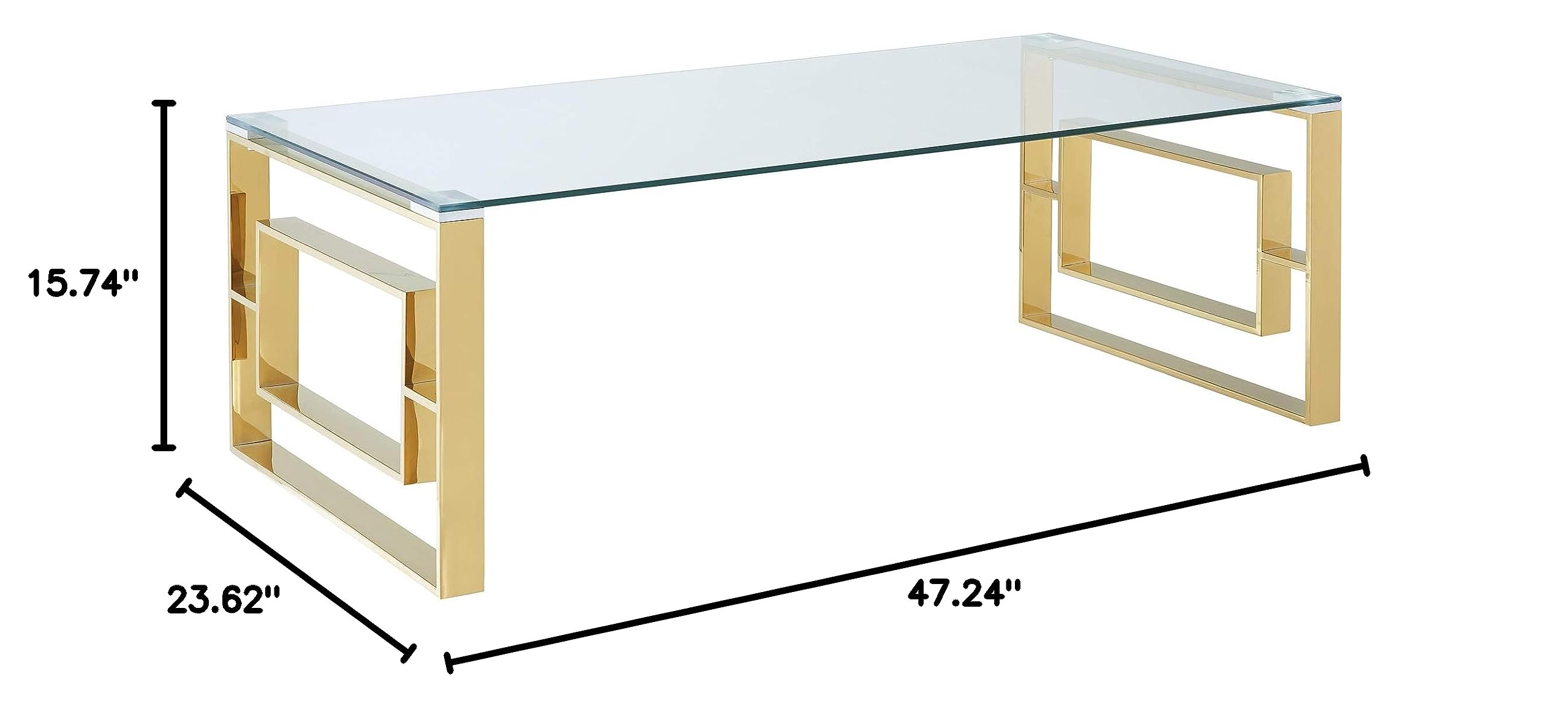 Modern Gold Eros Coffee Table - Stylish Living Room Furniture for Home Decor & Small Space