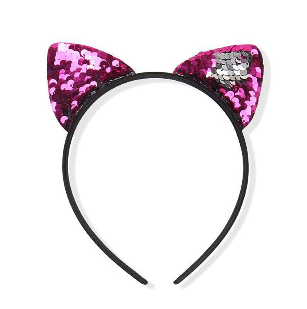 8pcs Sparkling Cat Ear Headbands with Sequins - Cute Hair Hoops for Women & Girls - Perfect for Halloween, Cosplay, Parties & Daily Fashion Accessories