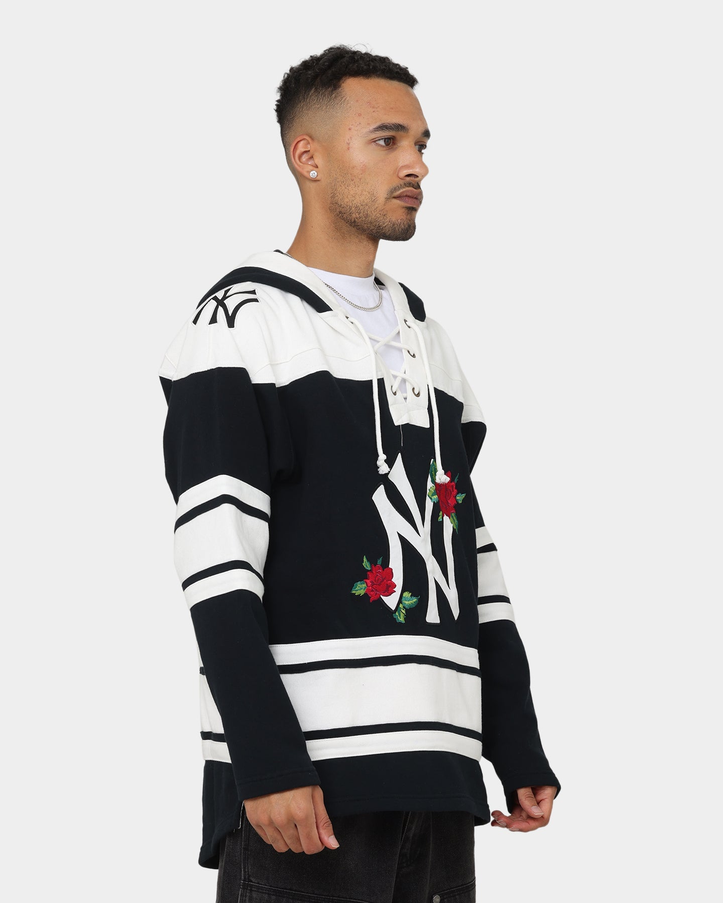 New York Yankees 47 Brand Superior Lacer Hoodie - Black MLB Baseball Fan Apparel for Men & Women - Perfect for Game Day, Casual Wear & Sports Outfits