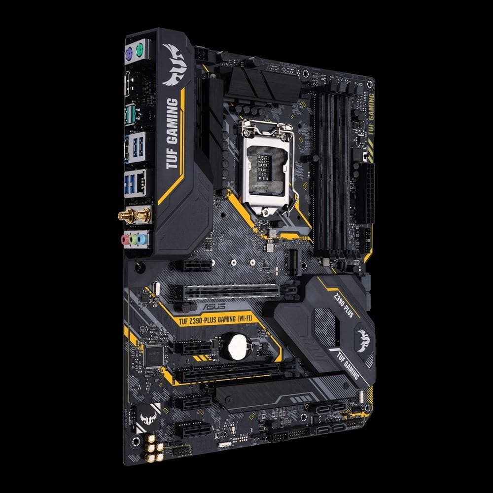 ASUS TUF Z390 PLUS GAMING (WI-FI) ATX Motherboard - Intel LGA 1151, DDR4, Dual M.2, USB 3.1 Gen2 - Perfect for PC Gaming & Streaming Builds