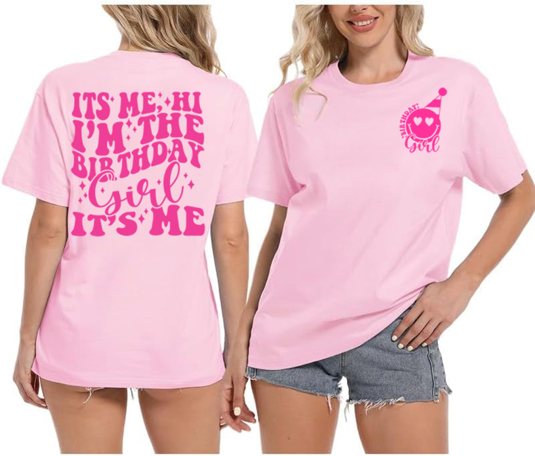 Funny Birthday Shirt for Women - 'It's Me Hi I'm The Birthday Girl' Cute T-Shirt | Perfect Birthday Party Gift & Casual Outfit for Celebrations