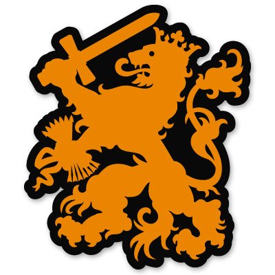 AK Wall Art Dutch Lion Netherlands Vinyl Sticker - Waterproof Decal for Cars, Phones, Helmets & Laptops - Multiple Sizes Available - Perfect for Home Decor, Office, Gifts & Personalization