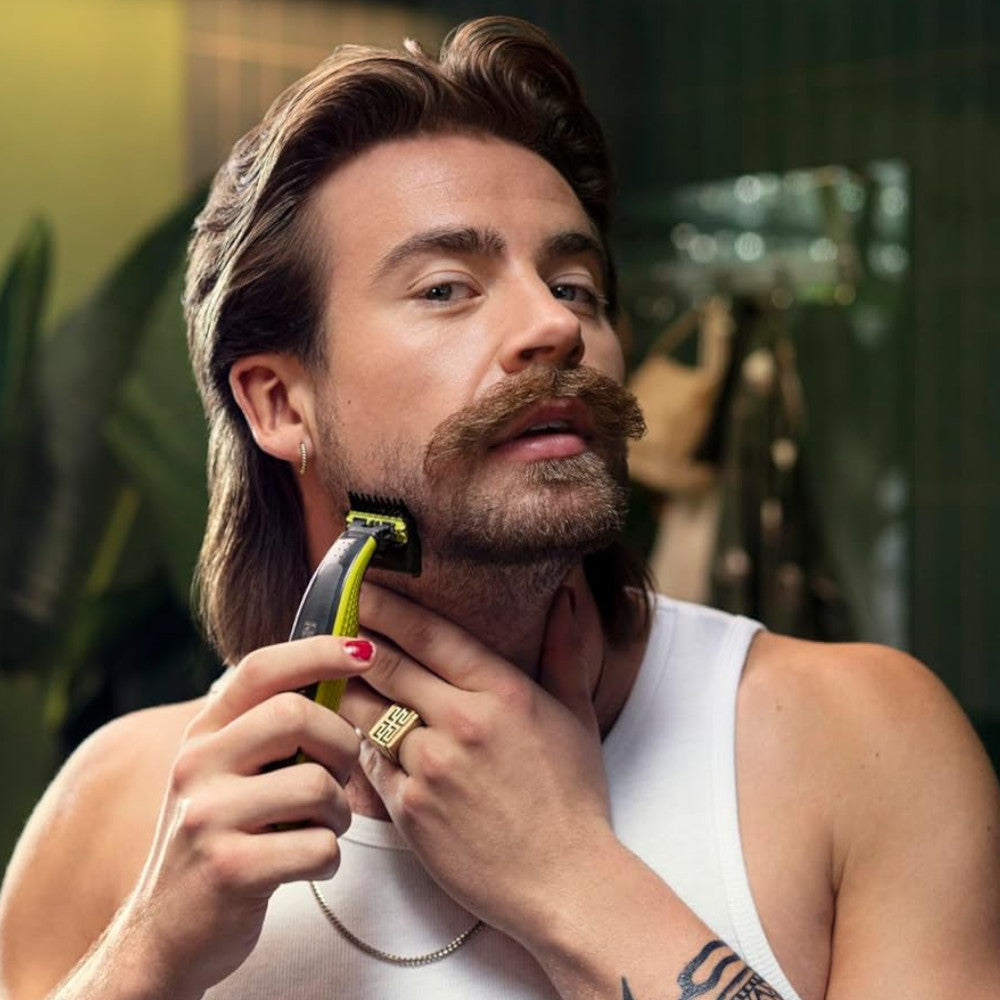 PHILIPS QP2724/22 OneBlade 360 Face Trimmer for Men - Waterproof Electric Shaver with Multiple Attachments - Perfect for Travel, Gym & Daily Grooming