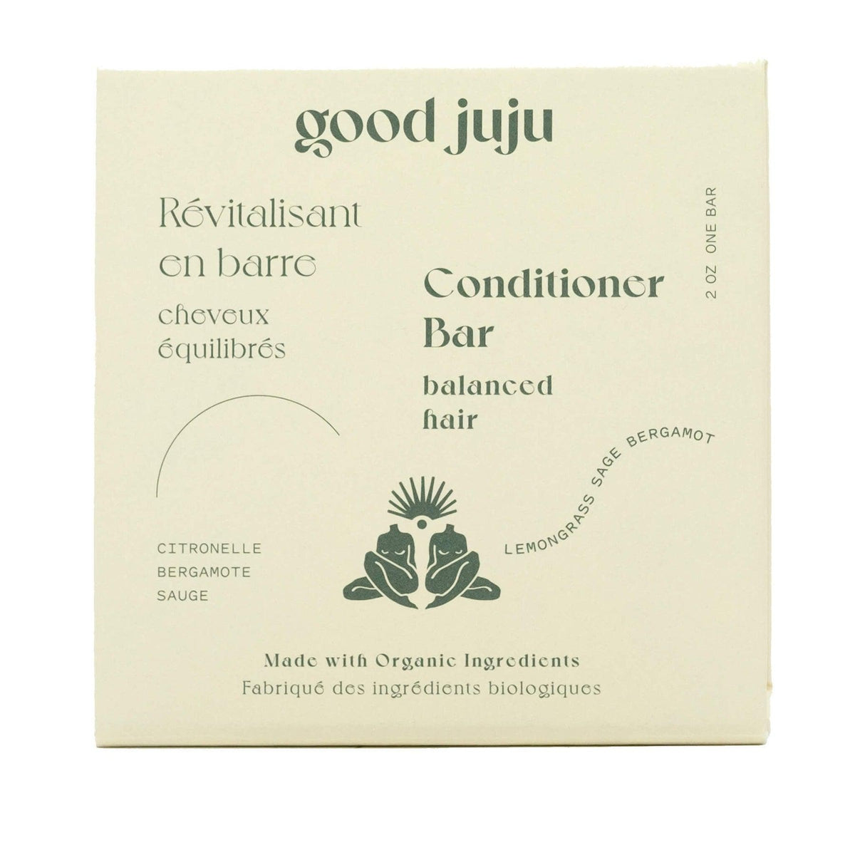 Good Juju Solid Conditioner Bar for Balanced Hair - Natural, Vegan & Plastic-Free Hair Care for All Hair Types - Perfect for Travel, Gym & Eco-Friendly Lifestyle