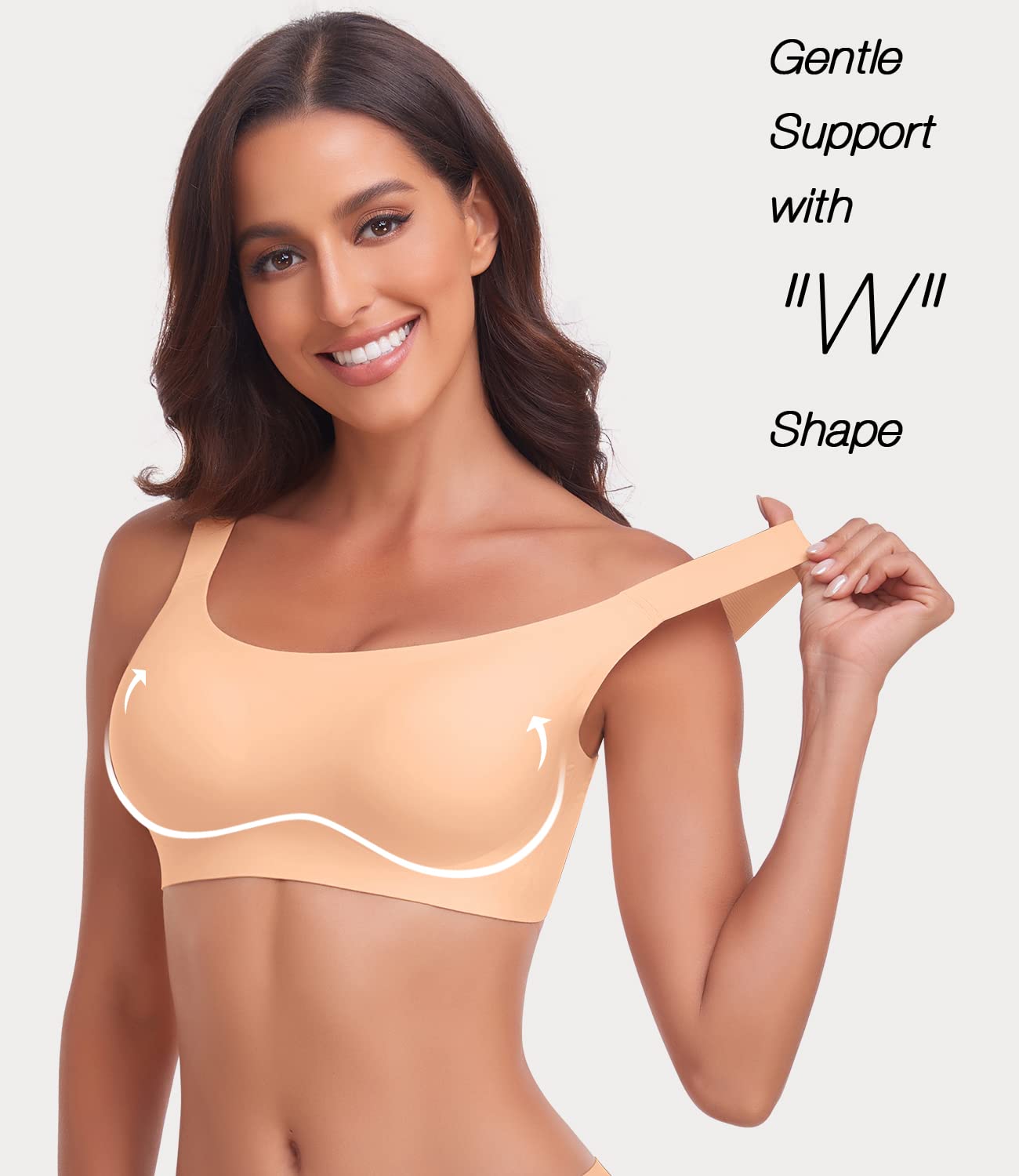 WOWENY Women's Minimizer Bras - Full Coverage Wireless Sports Bra with Light Padding for Comfort & Support - Perfect for Yoga, Gym & Everyday Wear
