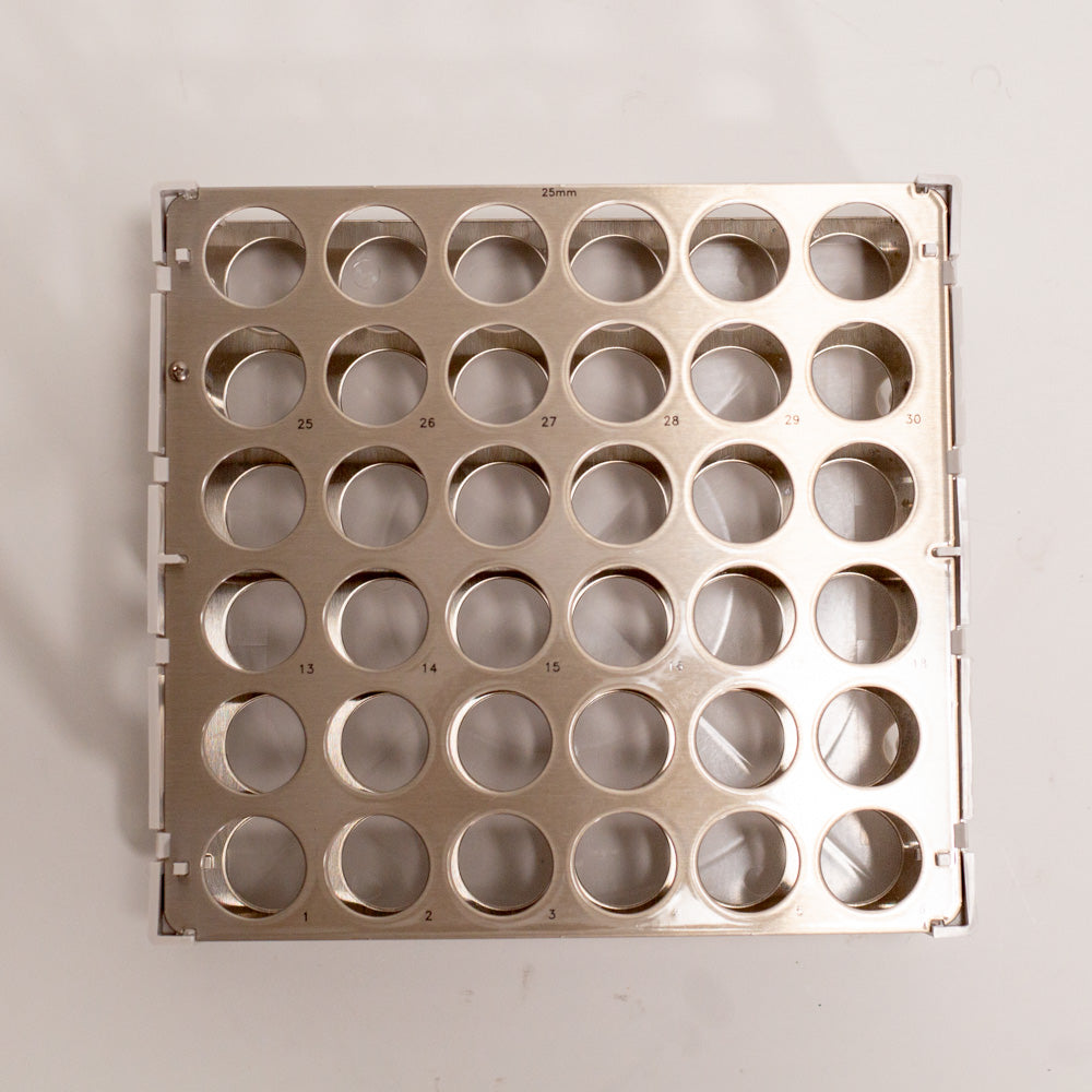Foxy® R1 & R2 Tube Rack for 25mm Diameter Laboratory Tubes (36 Capacity) - Perfect for Lab Organization, Sample Storage & Test Tube Management