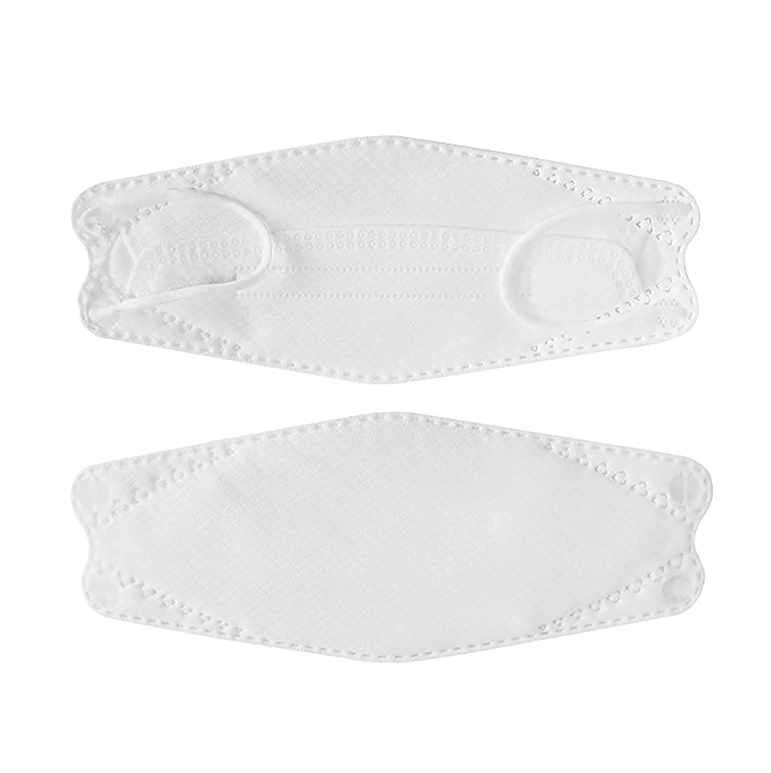 ADWIT WHITE KF94 Korean Fish Shape Reusable Face Mask with Adjustable Nose Wire - 20 Pack - Comfortable & Breathable for Daily Use, Work, Travel, and Outdoor Activities