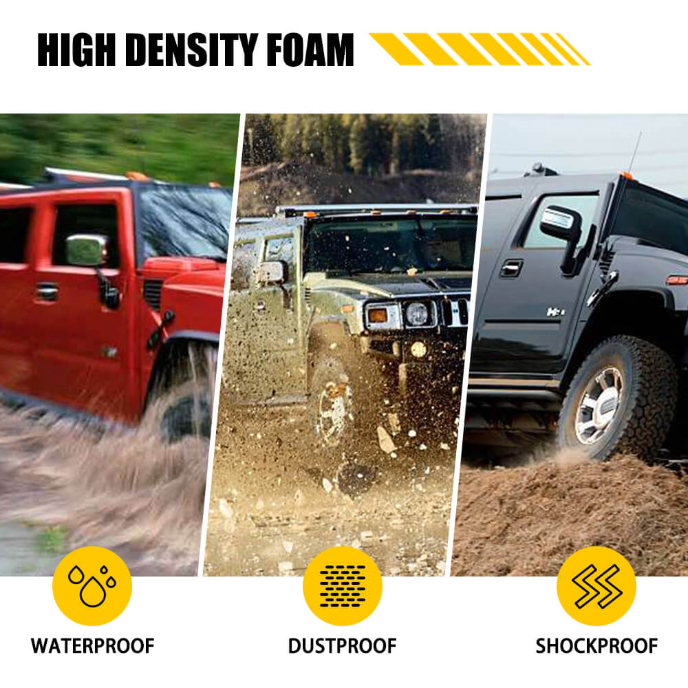 03-09 Hummer H2 & 05-09 H2 SUT Roof Light Gaskets - 10pcs Waterproof Anti-Leak Seal Kit for Off-Road Adventure & Extreme Weather Protection