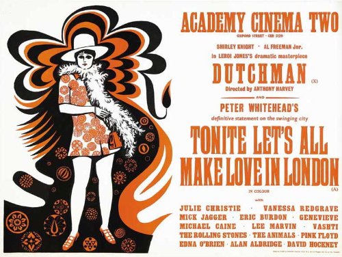 Vintage 1967 'Tonight Let's All Make Love in London' Movie Poster - 30x40 Inches (77x102cm) - Classic British Film Memorabilia for Home Theater & Retro Room Decor