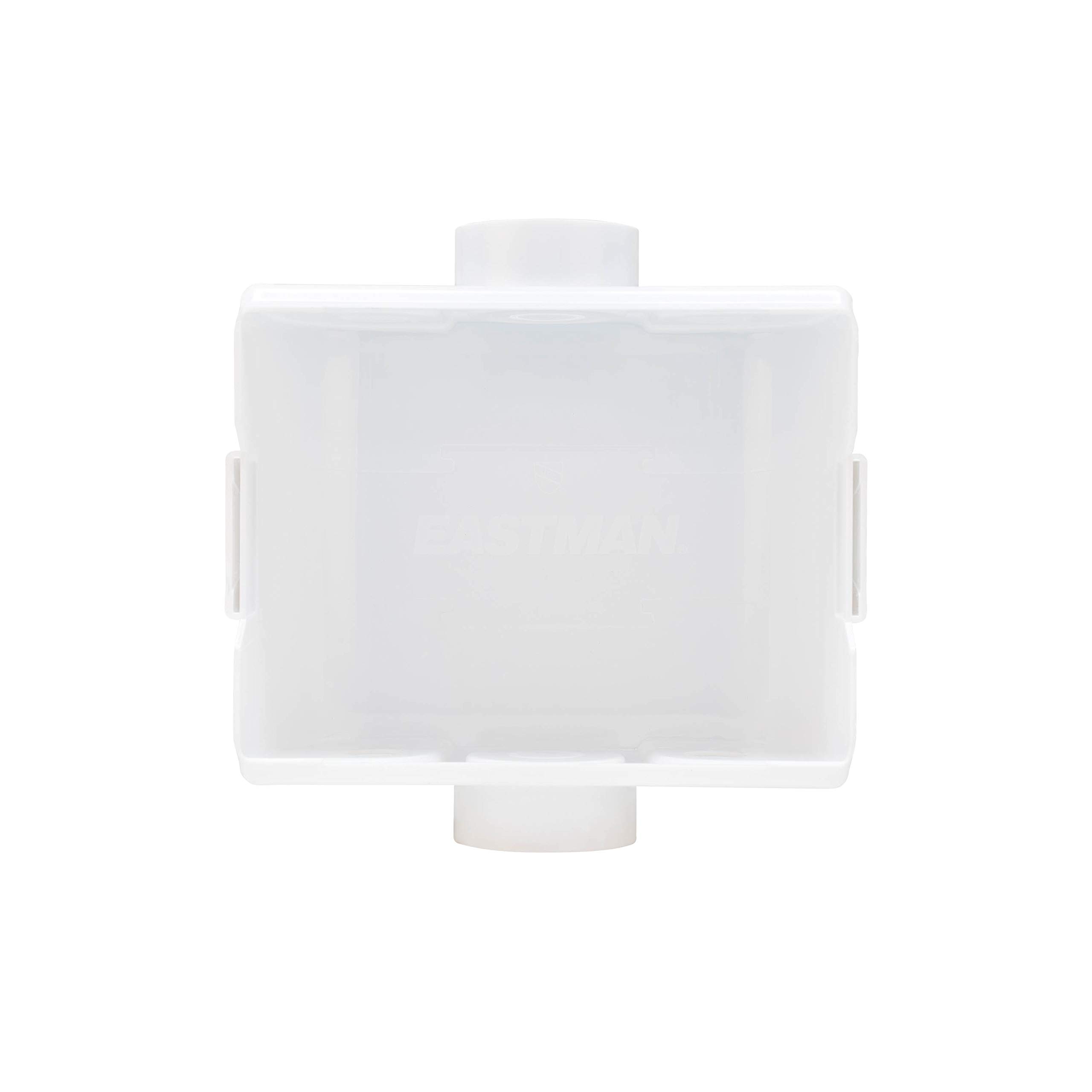 Eastman 60256 Washing Machine Outlet Box with Center Drain, 1/2-Inch NPT - Perfect for Laundry Room Plumbing & Utility Sink Installations