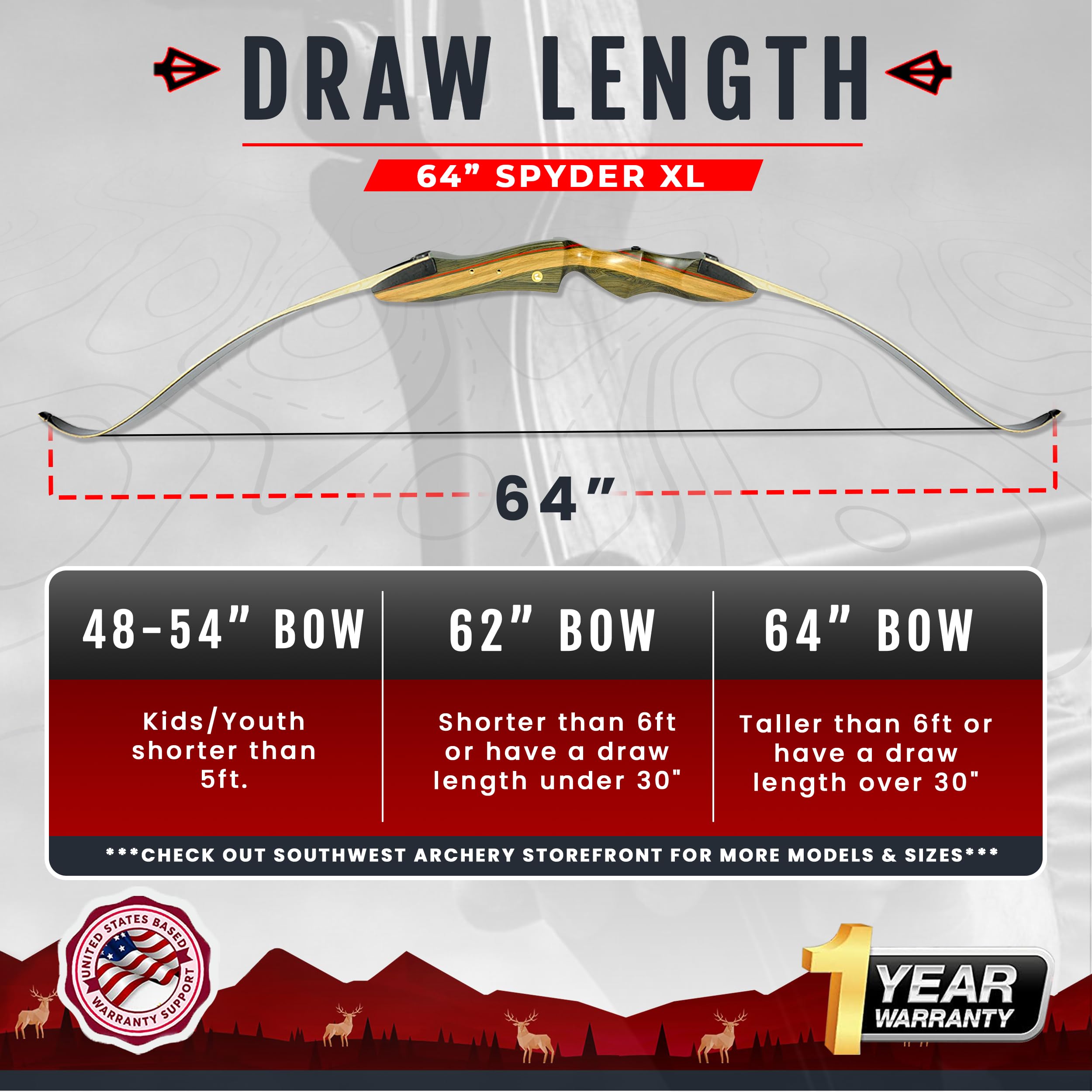 Spyder Takedown Recurve Bow 62