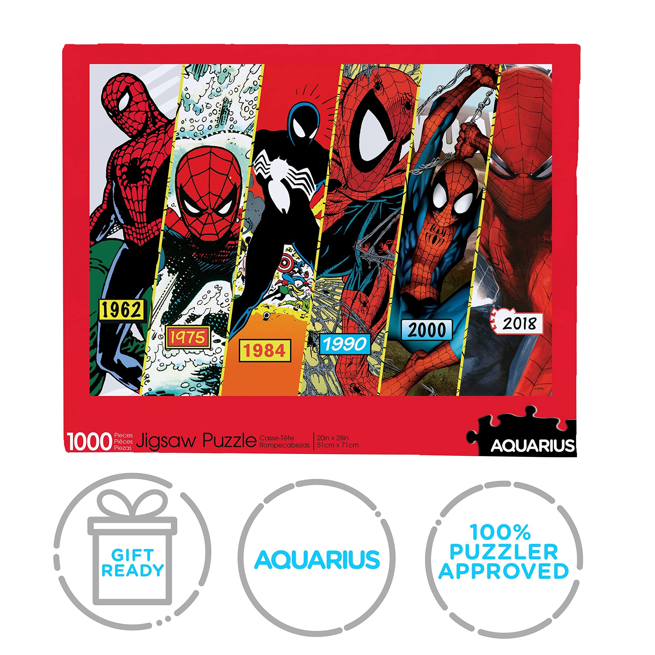 Marvel Spider-Man 1000 Piece Jigsaw Puzzle - Officially Licensed Glare-Free Puzzle for Adults & Teens - 20