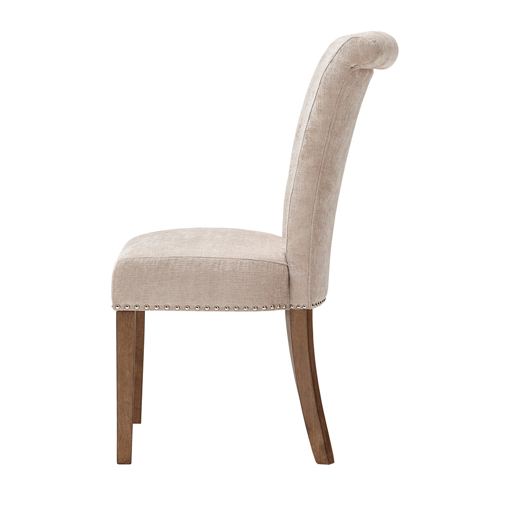 Colfax Modern Dining Chairs Set of 2 - Sturdy Wooden Kitchen Chairs with Upholstered Seats - Perfect for Dining Room, Kitchen, Breakfast Nook & Small Spaces