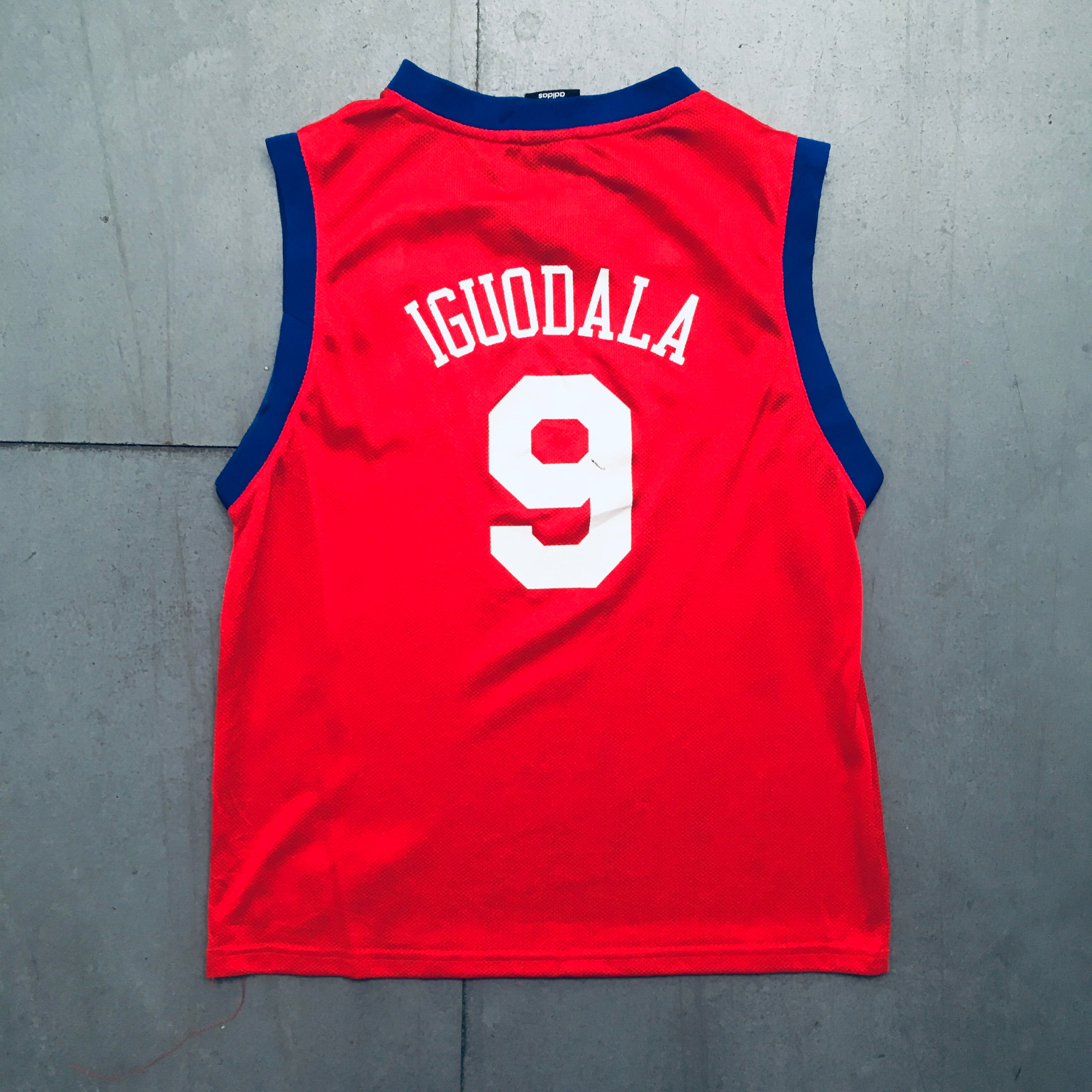 Authentic Andre Iguodala Philadelphia 76ers 2006-07 Red Adidas Basketball Jersey Size S - Vintage NBA Collectible for Fans & Sports Memorabilia