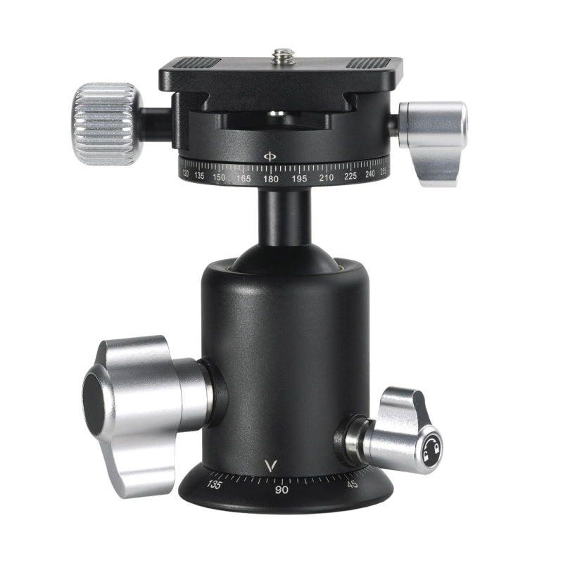 VEO BH 160S Dual Axis Ball Head for DSLR Camera - Professional 360° Panoramic Photography Tripod Head with Quick Release Plate - Perfect for Landscape, Architecture & Astrophotography