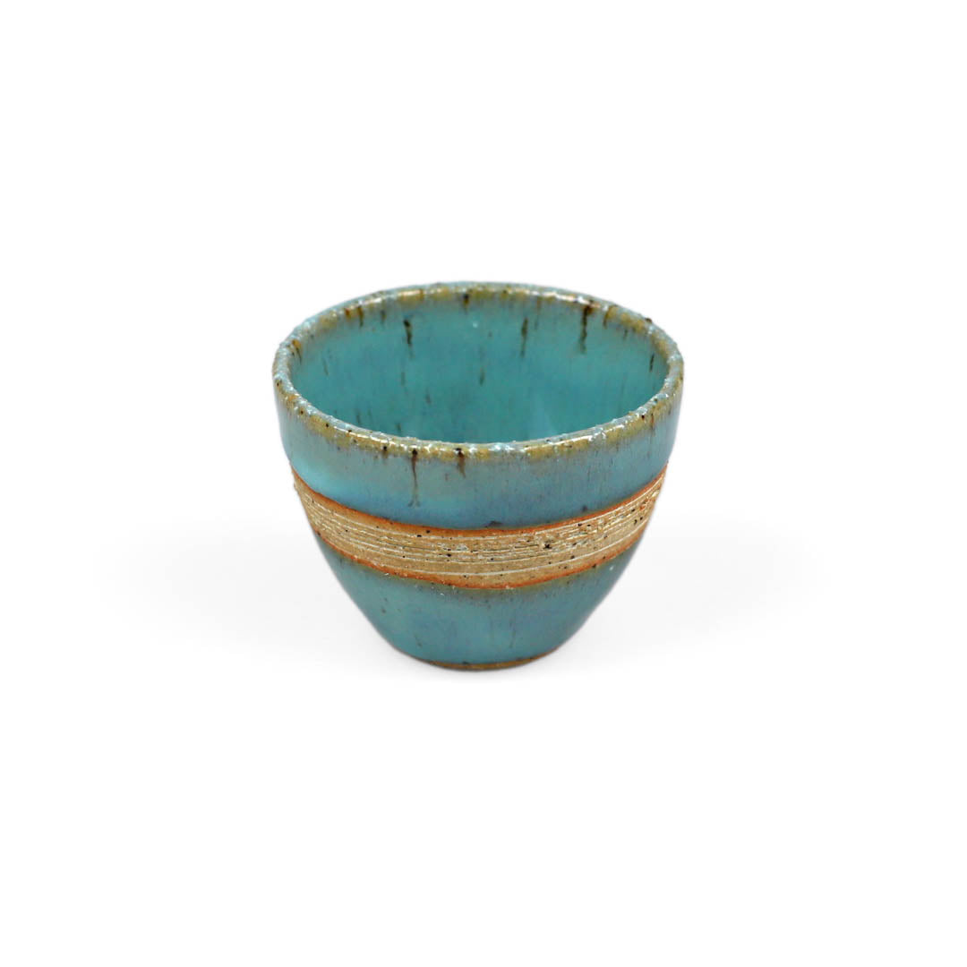 Kinyo Turquoise Blue Ceramic Sake Cup - 2 oz Japanese Tea Cup for Sake, Whiskey & Cocktails - Perfect for Asian Dining, Home Bar & Gift Giving