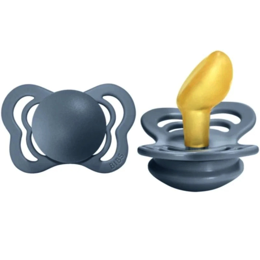 Orthodontic Natural Rubber Latex Pacifier for Babies - 2 Pack (Petrol Blue) - Soothing Teething Relief for Newborns & Infants - BPA-Free & Safe for Everyday Use