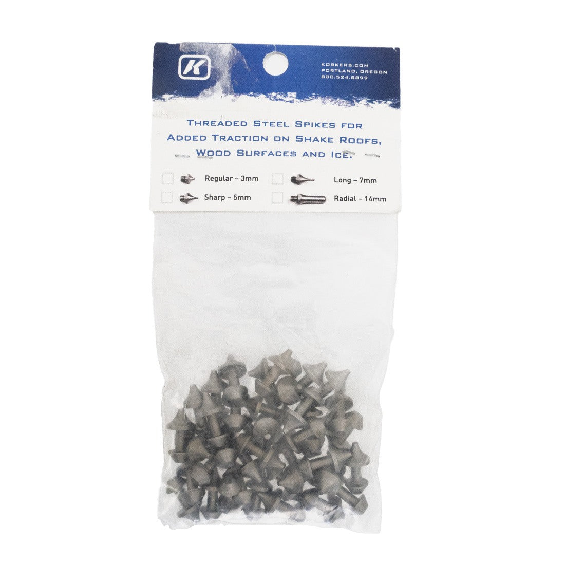 Korkers 40 Pack WorkTrax Steel Spike Replacement Kit for Ice Cleats & Winter Boots - Perfect for Ice Fishing, Hiking & Snow Removal