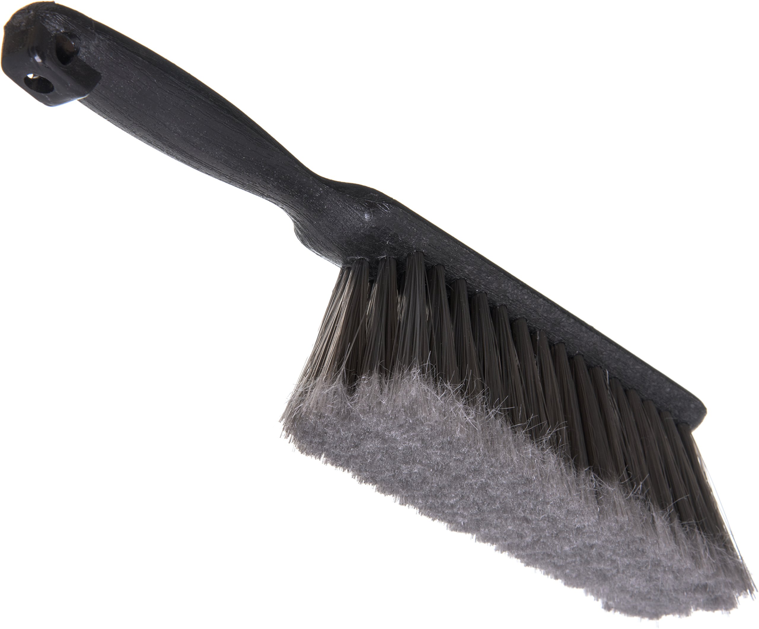 SPARTA Flo-Pac Counter Brush - 8 Inch Gray Bench & Dustpan Brush with Flagged Bristles for Kitchen Counters, Hardwood Floors & Fireplace Cleaning | Multi-Surface Cleaning Tool for Home & Commercial Use