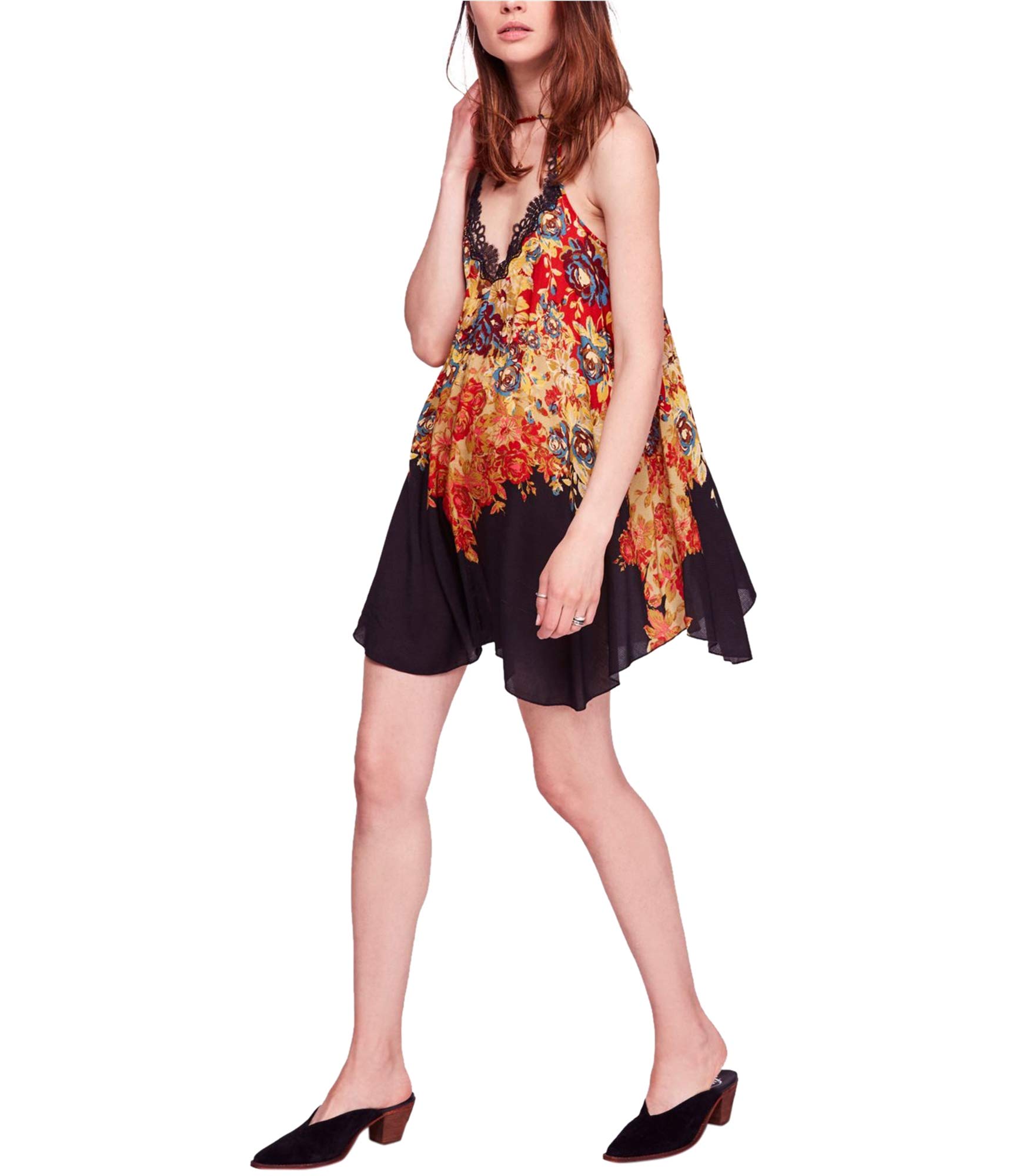 Free People Women's Haze Floral Shift Mini Dress - Boho Chic Summer Dress for Beach, Vacation & Date Night