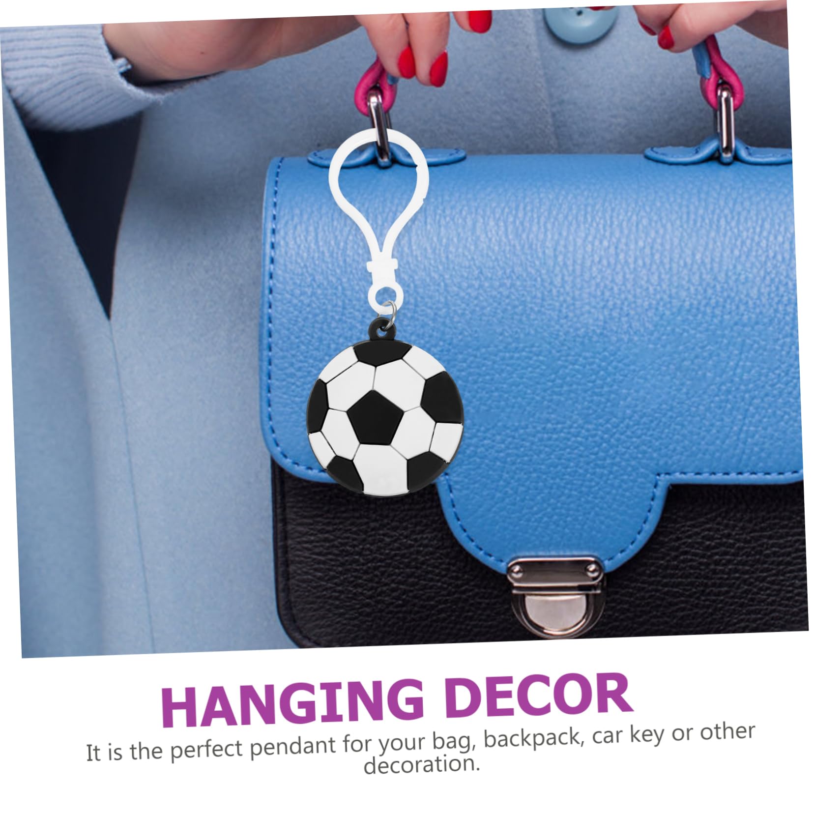 OHPHCALL 10Pcs Soccer Keychain for Boys - Mini Football Keyring Gift for Soccer Players, Team Rewards & Sports Enthusiasts - Perfect for Backpacks, Gyms & Game Day Accessories